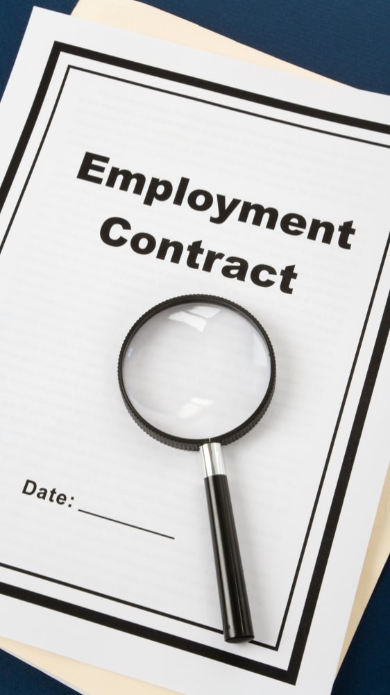 Needed for working visa application signed employment contract